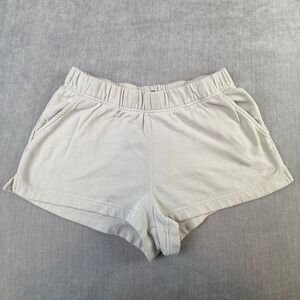 The North Face Womens Fleece Sweat Shorts Light Gray Size Large